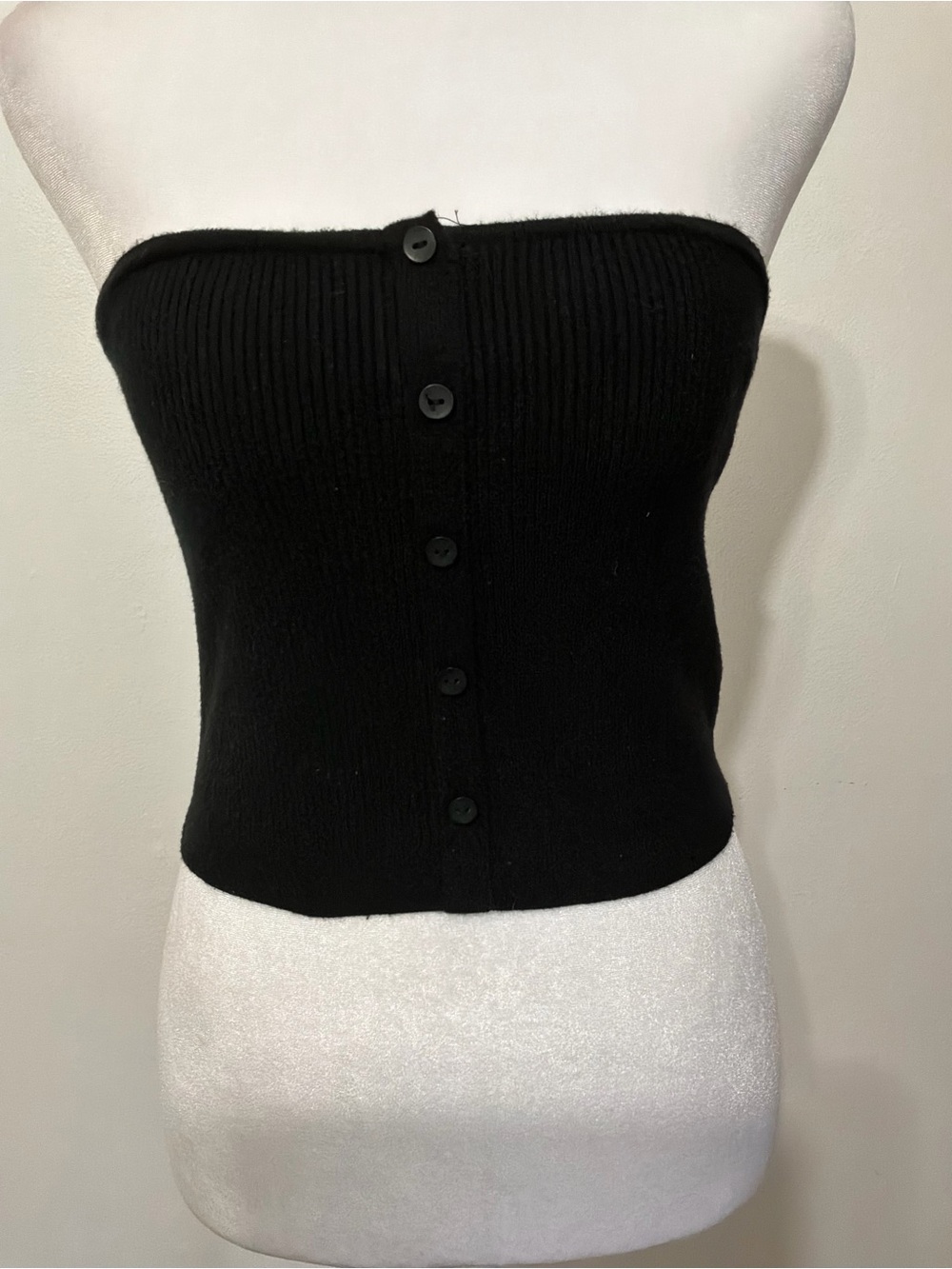 American Eagle Ribbed Faux Button Tube Top - M